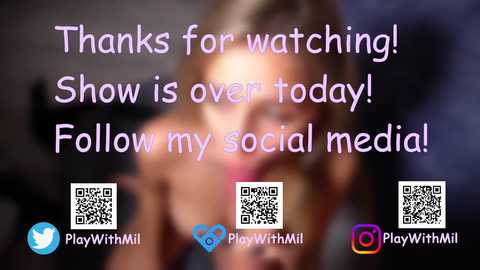 Media: playwithmil Chaturbate 2024-02-27 20:21:00